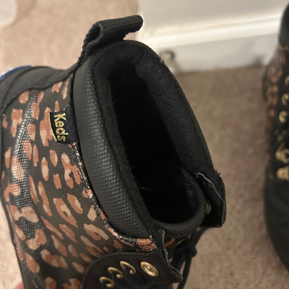 Keds Leopard Print High-Top Rain Boots Size 10 with dream foam - Picture 5 of 9